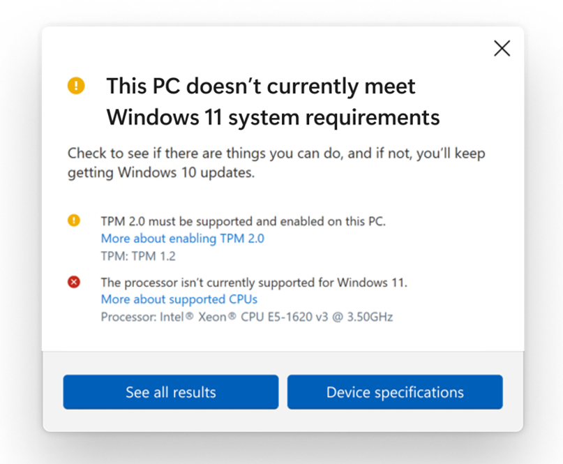 Windows 11: Διαθέσιμα για παλαιότερες cpu... χωρίς updates!